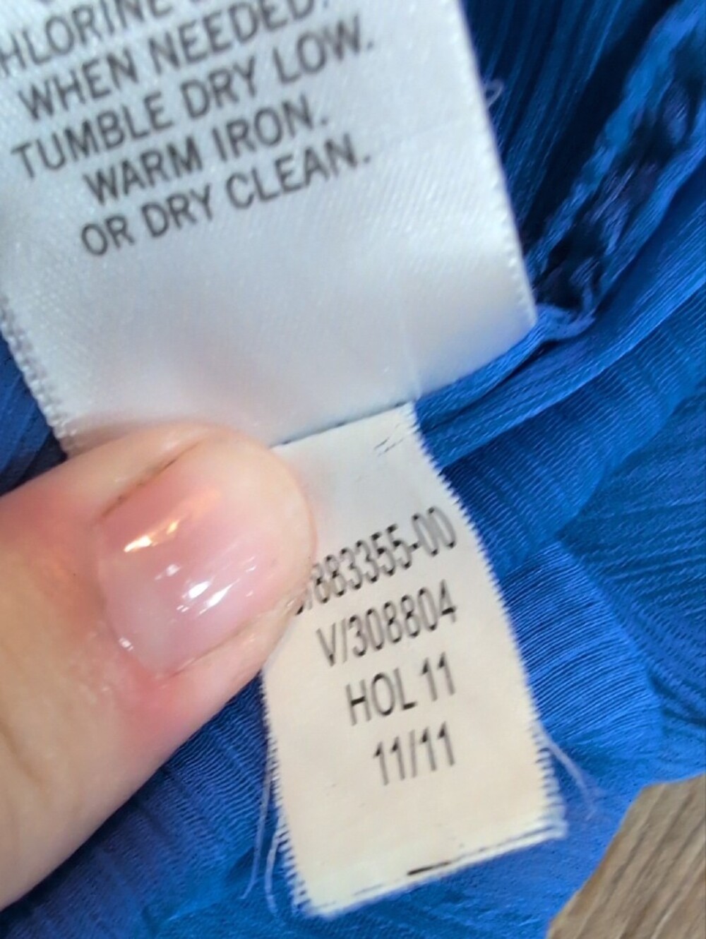 Banana Republic Cobalt Blue Ruffle-Front Sheer Button Down Shirt - Picture 7 of 9